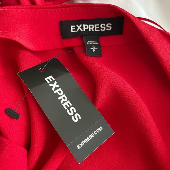 Express Red Halter Top - Picture 3 of 5